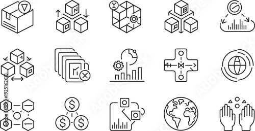 Collection of various hand drawn icons and symbols for everyday use and design projects