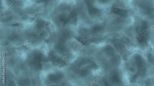 Abstract turquoise misty clouds. Animation of the blue smoke texture. The smoke swirls.