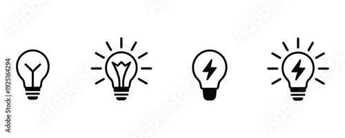 Innovative ideas and creativity concepts with light bulb icons