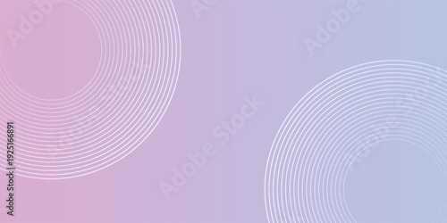 Soft blue and purple gradient vector background, featuring subtle circular line patterns. Pastel purple vector background calm modern texture. Minimal vector background in blue and purple color.