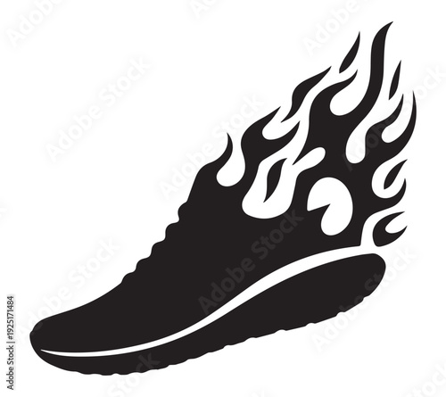 Minimalist black silhouette of an eye with a white highlight