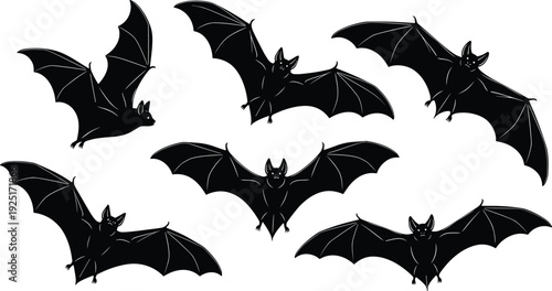 Diverse people silhouettes collection for travel and sports, skiing surfing hiking sunbathing and swimming activities set, cad drawing flat vector illustration.