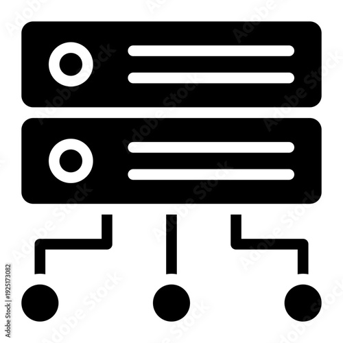 Proxy server icon glyph style vector illustration.