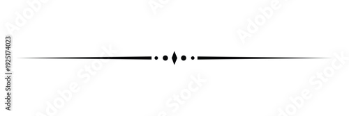 Minimal divider line ornament. Decorative horizontal border element. Elegant geometric separator design. Simple vintage line decoration