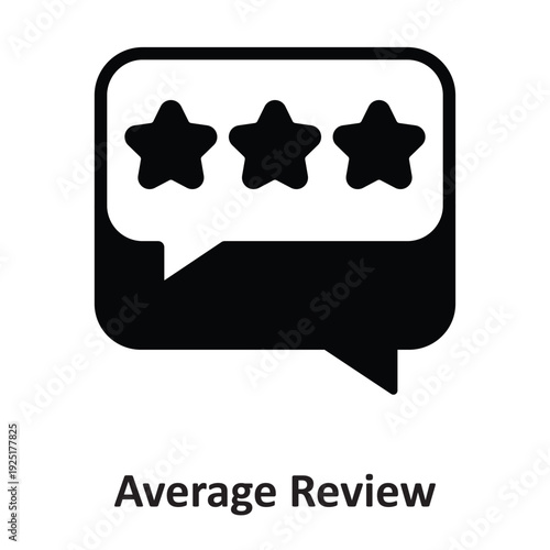 Average Review  Vector icon which can easily modify or edit