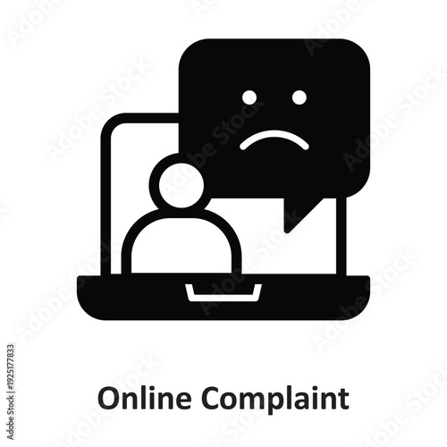 Online Complaint  Vector icon which can easily modify or edit