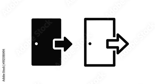 Black rectangle transforming into a white rectangle with outward arrows