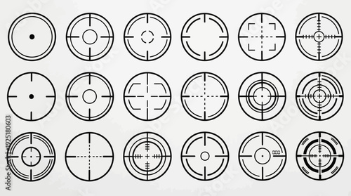 20 Unique Reticle Icon Designs for Targeting and Gaming UI