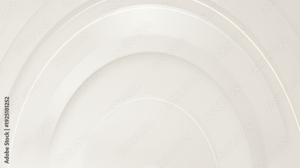 Fototapeta premium Minimal abstract arch background in soft off white tones with smooth gradients and elegant layered shapes. Clean modern design for presentations, branding, wedding and luxury visuals.