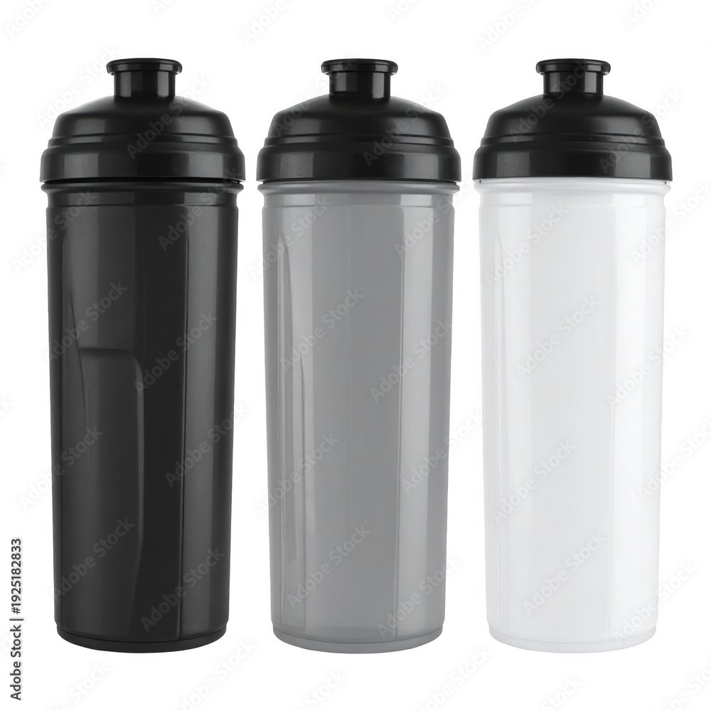 Obraz premium Three shaker bottles isolated on transparent background
