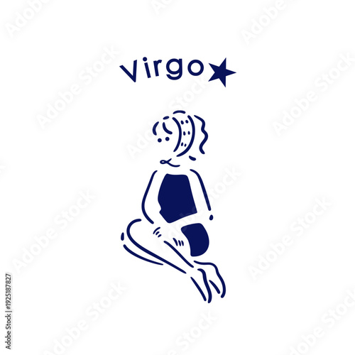 【星座】6.乙女座の女の子のイラスト_背景なし
