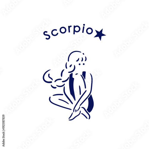 【星座】8.蠍座の女の子のイラスト_背景なし
