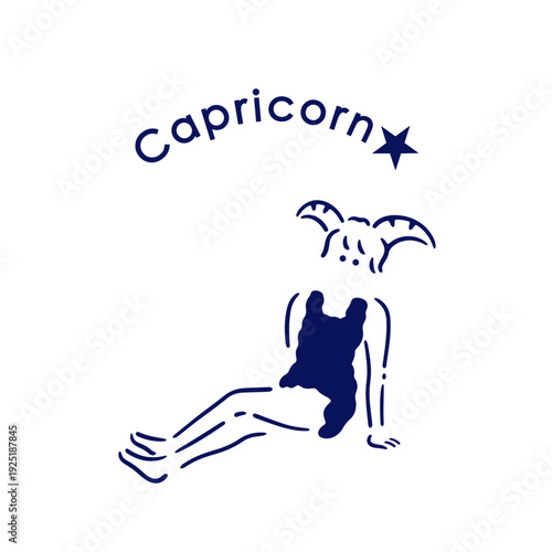 【星座】10.山羊座の女の子のイラスト_背景なし
