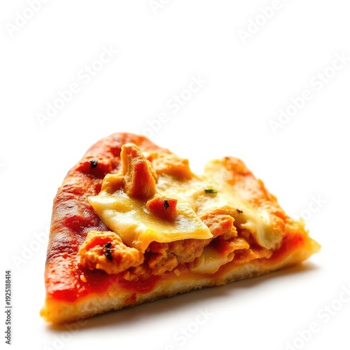 Freshly baked gourmet pizza with cherry tomatoes and mozzarella on white background