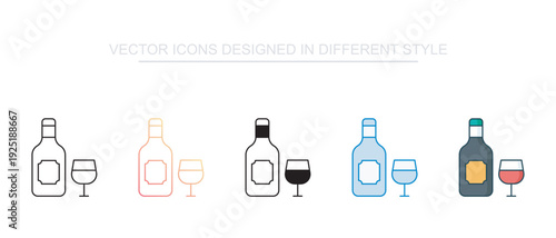 Wine Tasting vector design in modern and trendy style icon