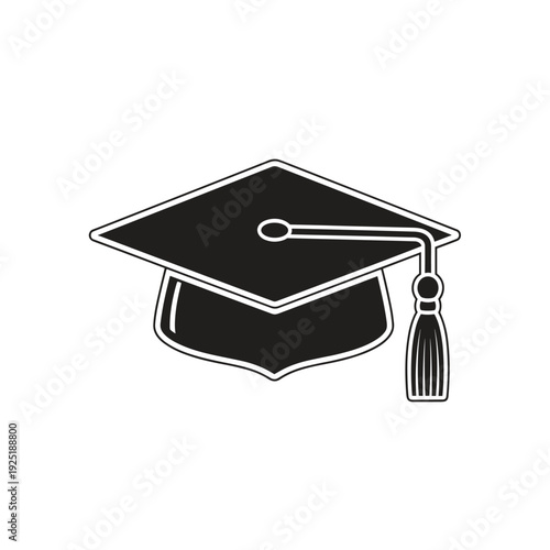 Iconic graduation cap with tassel, symbolizing academic achievement and higher education
