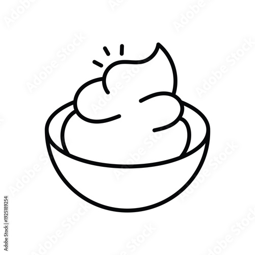 Whipped Cream vector icon