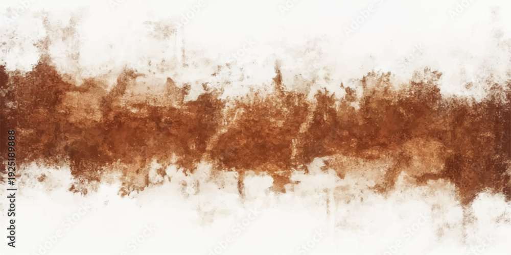 Obraz premium Macro of textured grass in the fog and snow over a rusty brown metal surface with a grunge pattern of old gold paint