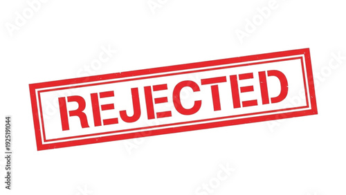 Red Rejected Stamp on White Background text
