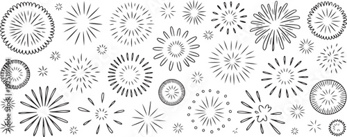 firework starburst celebration vector icon pack