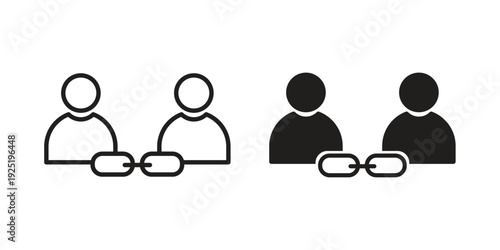 Affiliate link icon in a simple, black and white style.