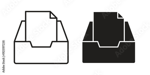 Archive folders icon in a simple, black and white style.