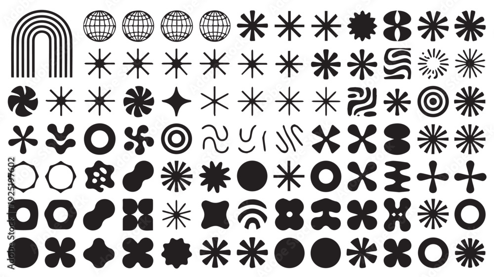 Fototapeta premium Modern Abstract Geometric Vector Shapes Collection for Graphic Design Elements