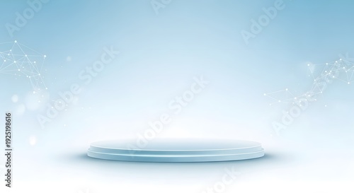 A blurry image of a blue plate on a white surface with a blue background