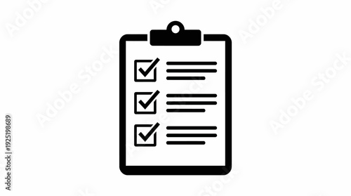 Clipboard Checklist Icon – Task Management & Productivity Symbol