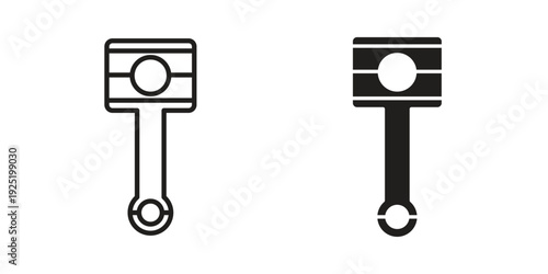 Car connecting rod icon in a simple, black and white style.