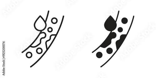 Cholesterol icon in a simple, black and white style.