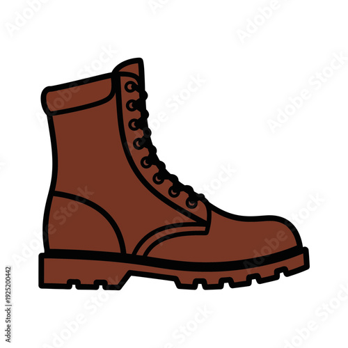 Brown Combat Boot