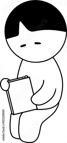 서류를 든 캐릭터