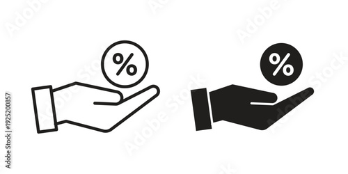 Commission icon in a simple, black and white style.