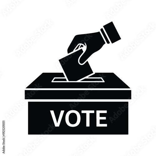 Voting Icon – Ballot Box and Election Concept