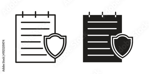 Contract coverage icon in a simple, black and white style.