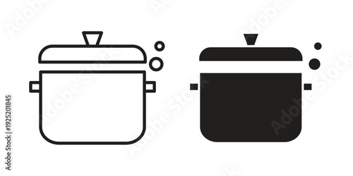 Cooking icon in a simple, black and white style.