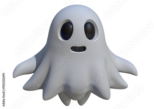 Floating White Sheet Ghost Spooky Halloween Isolated on Transparent Background