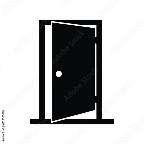 Open Door Icon – Concept of New Opportunities