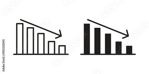 Decrease icon in a simple, black and white style.
