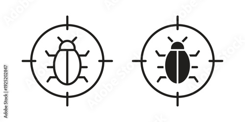 Debug icon in a simple, black and white style.