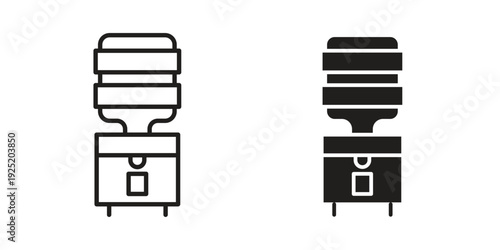 Dispenser icon in a simple, black and white style.