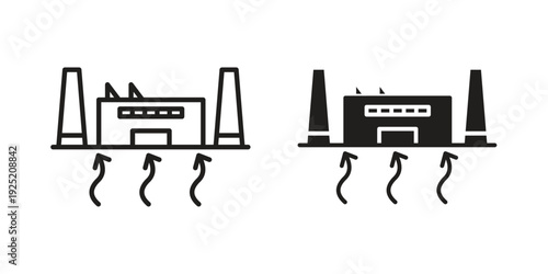 Geothermal Energy icon in a simple, black and white style.