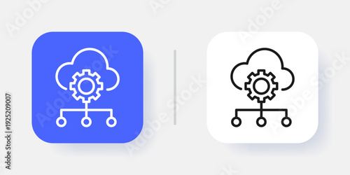 Artificial Intelligence UI Button Icon with Active and Inactive States – Modern SaaS Dashboard Interface Element