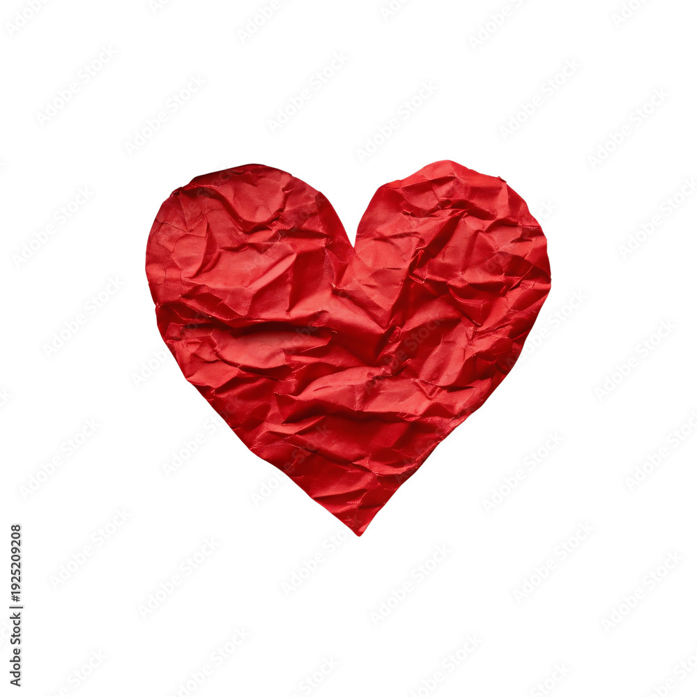 custom made wallpaper toronto digitalCrumpled red paper heart shape romantic love symbol isolated