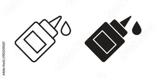 Glue icon in a simple, black and white style.