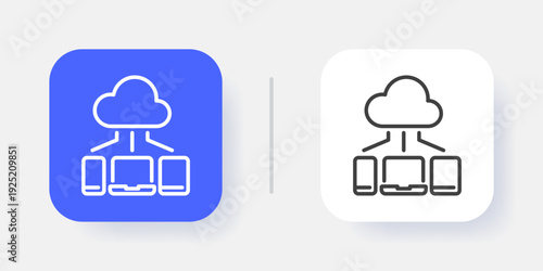 Artificial Intelligence UI Button Icon with Active and Inactive States – Modern SaaS Dashboard Interface Element