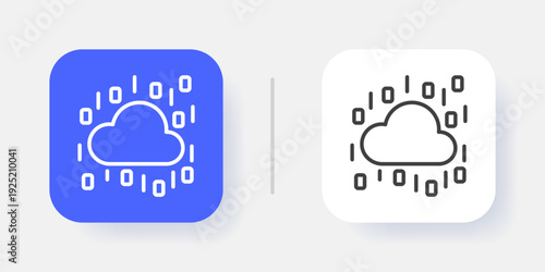 Artificial Intelligence UI Button Icon with Active and Inactive States – Modern SaaS Dashboard Interface Element