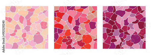 Radiant magenta mosaic tiles featuring sharp splinters and saturated hues. Vibrant magenta mosaic squares radiate energy with bold splinters and saturated colors for branding and mockups