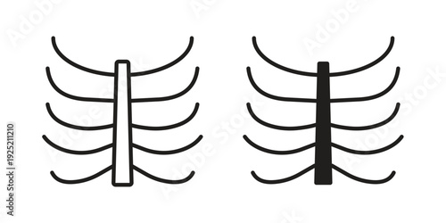 Human Ribs icon in a simple, black and white style.